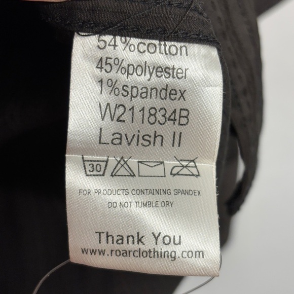 Roar Lavish 2 Button Down Shirt Black Heavily Embroidered men’s xl - Picture 4 of 7